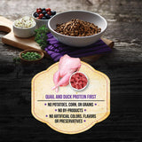 Fussie Cat Market Fresh Grain Free Quail & Duck Meal Recipe Dry Cat Food