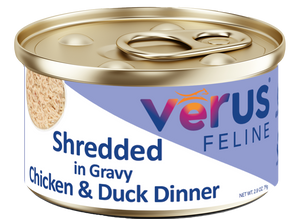 VēRUS Feline Shredded in Gravy Chicken & Duck Dinner