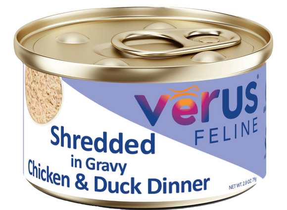 VēRUS Feline Shredded in Gravy Chicken & Duck Dinner