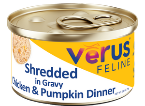 VēRUS Feline Shredded in Gravy Chicken & Pumpkin Dinner