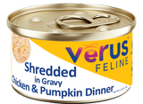 VēRUS Feline Shredded in Gravy Chicken & Pumpkin Dinner