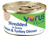 VēRUS Feline Shredded in Gravy Chicken & Turkey Dinner