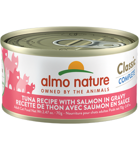 Almo Nature Classic Complete Tuna Recipe with Salmon in gravy