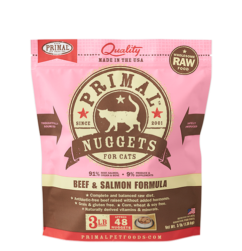 Primal Pet Foods Feline Raw Frozen Nuggets (Pork 3 Lb)